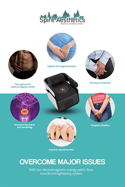 Image of EMS chair to treat Urine leakage Henley In Arden from Spire Aesthetics
